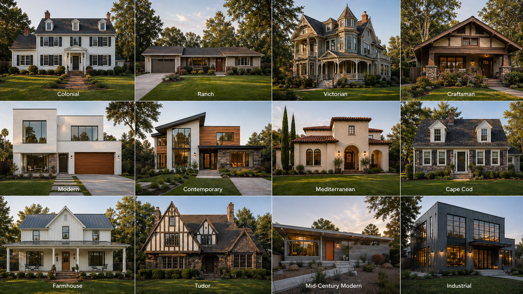 12 popular home styles explained